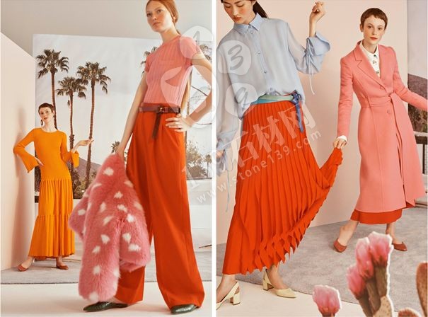 2019年流行的“珊瑚橘”主打色調(diào)