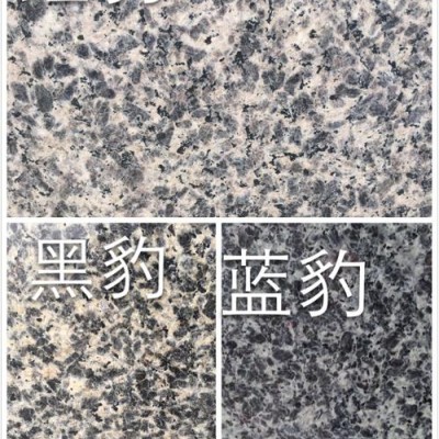 四川豹皮花花崗巖的紅豹、黑豹、藍豹三種對比